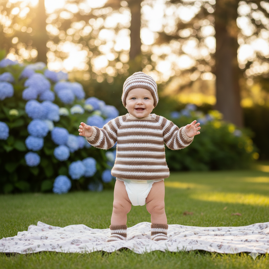 Cozy Crochet Baby Set: Blanket, Sweater, Hat & Booties Pattern 👶🧶