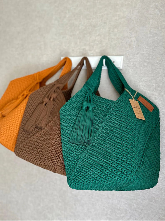 Crochet square bag, XXL PDF pattern