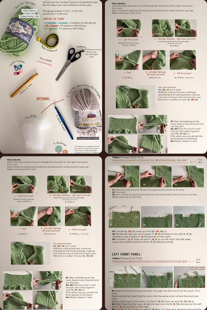 Crochet Dinosaur Vest Pattern for Children