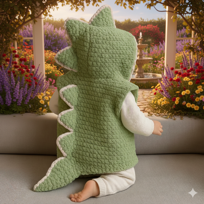 Crochet Dinosaur Vest Pattern for Children
