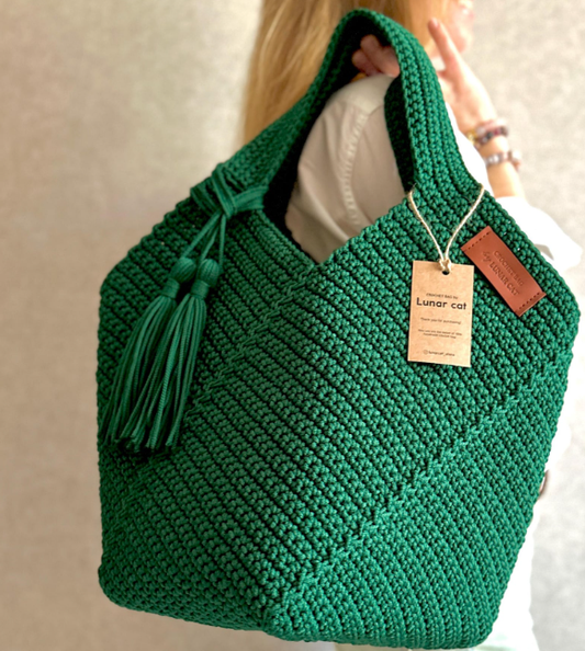 Crochet square bag, XXL PDF pattern