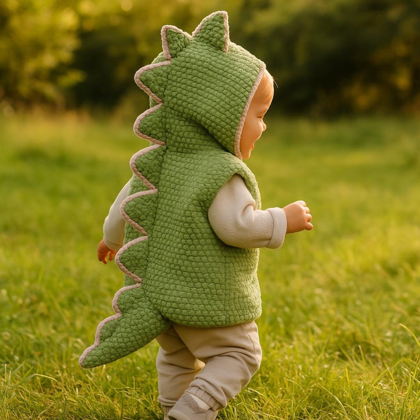 Crochet Dinosaur Vest Pattern for Children